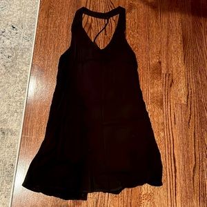 Double lined loose black dress